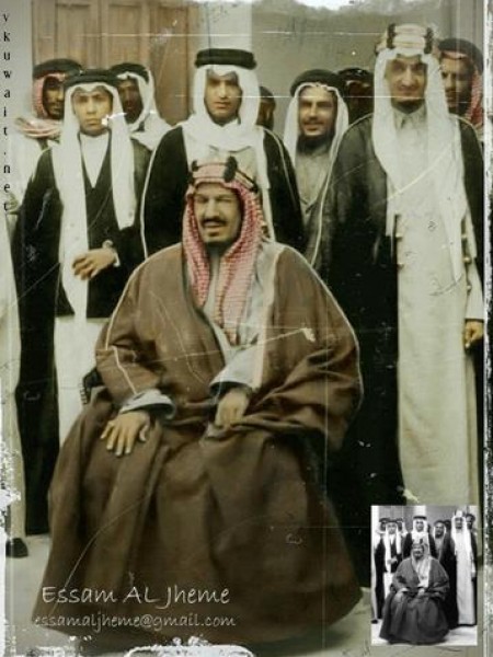 3910018870 صور نادرة للملك عبد العزيز بن عبد الرحمن بن فيصل ال سعود وابناءه
