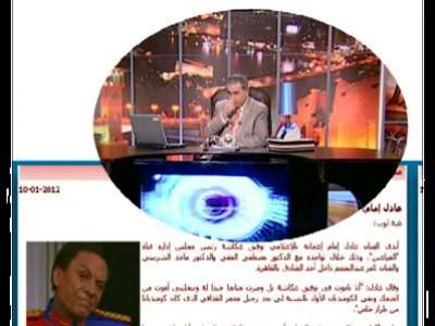 عادل إمام يصف توفيق عكاشة بـالقذافى وعكاشة يرد