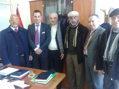 رئيس البلدية د شاهر شتية يستقبل وفد من فرع بنك فلسطين برئاسة محمد الخفش مدير الفرع في سلفيت