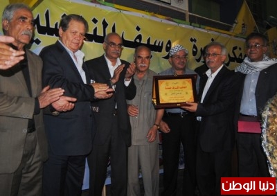 بالصور: بحضور "النائب العام السابق" و"صخر بسيسو".. حركة فتح تنظم تأبين"ابو علي شاهين" بحضور رسمي وشعبي