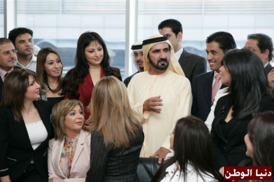 محمد بن راشد يدشن استديو وغرفة اخبار قناة العربية بدبي