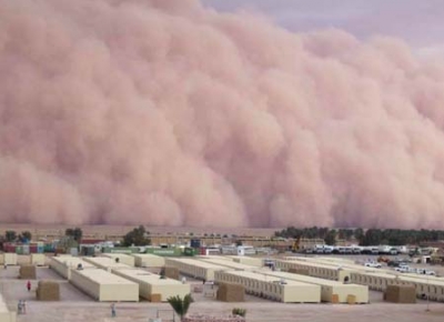 صورعاصفة رملية رهيبة اجتاحت العراق