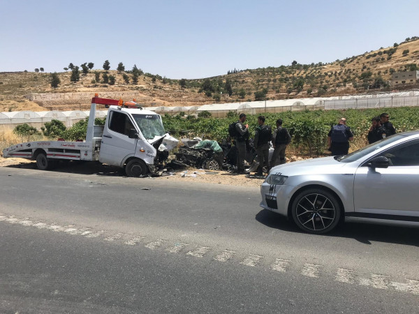 مصرع سائق من النقب وإصابة 4 في حادث طرق جنوب الخليل مصرع سائق من النقب وإصابة 4 في حادث طرق جنوب الخليل