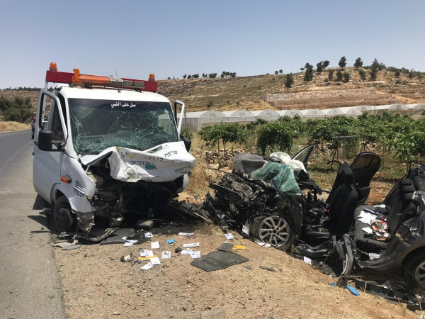 مصرع سائق من النقب وإصابة 4 في حادث طرق جنوب الخليل مصرع سائق من النقب وإصابة 4 في حادث طرق جنوب الخليل