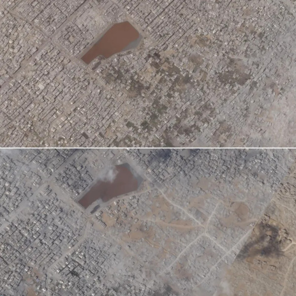 شاهد: صور أقمار صناعية تكشف تطويق آليات جيش الاحتلال لمدينة غزة