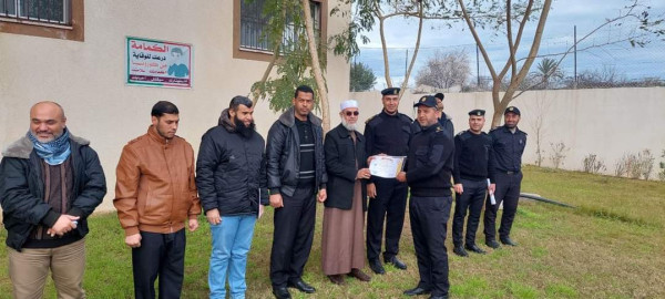 النائب "الجمل" يشارك في طابور أركان لضباط مركز إصلاح و تأهيل طيبة بغزة