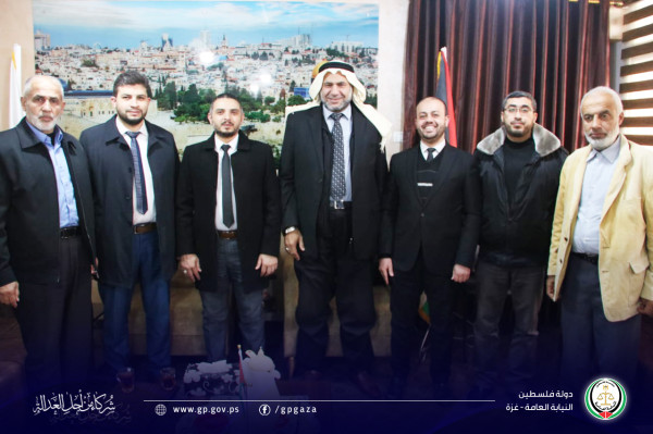 نيابة غزة الجزئية الأولى تلتقي بمدير عام شؤون العشائر بوزارة الداخلية