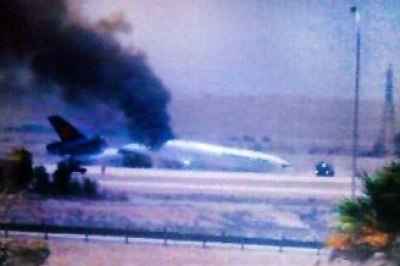 تحطم طائرة شحن المانية في مطار الرياض ونجاة قائدها ومساعده
