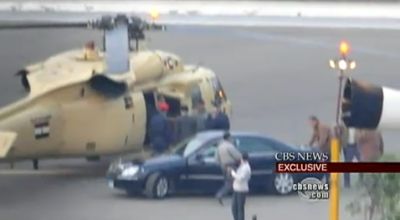 فيديو مغادرة مبارك قصر الرئاسة بالطائرة