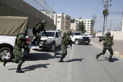 صور قوات الامن الوطني الفلسطيني خلال تدريب لها في نابلس