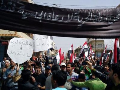 ناشط حقوقي: اعتقالات وتشييع قتيل في مدينة إنخل جنوب سوريا