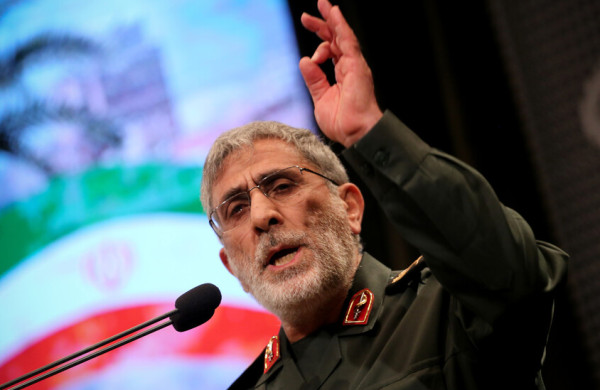 قائد فيلق القدس بالحرس الثوري الإيراني يبعث رسالة إلى السنوار