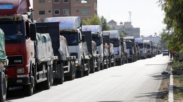 توقعات بدخول 200 شاحنة مساعدات لقطاع غزة عبر معبر كرم أبو سالم