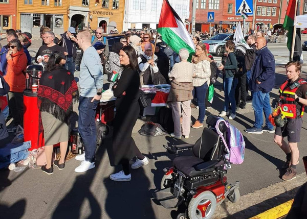 النرويج: مسيرة دعم وتأييد لحقوق السعب الفلسطيني في مدينة بيرغن