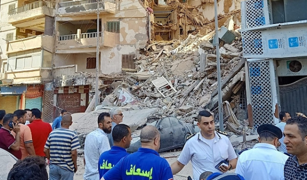 الصحة المصرية تعلن حصيلة لمصابي العقار المنهار