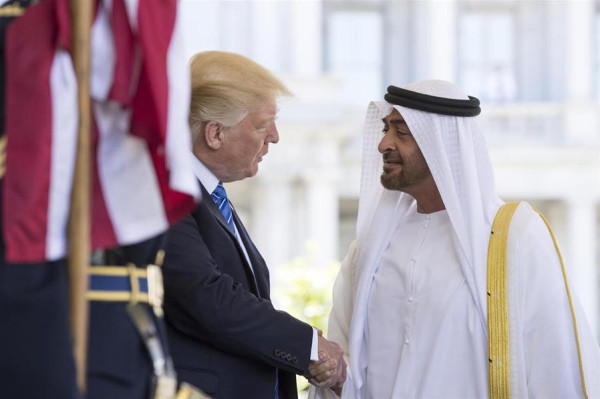 محمد بن زايد يبحث مع ترمب جهود وقف إطلاق النار بغزة