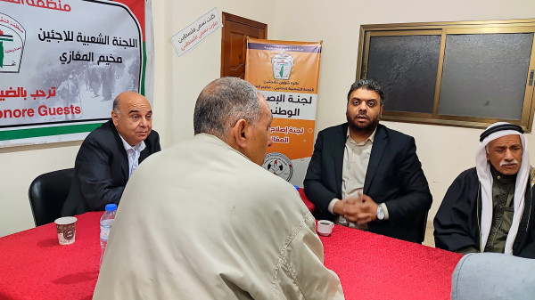 المغازي: اللجنة الشعبية للاجئين في المخيم تستقبل وفداً من بلدية المغازي