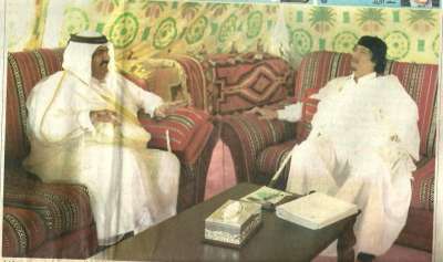أمير قطر يستولي علي خيول و نوق القذافي التي تتصدر سباقات  الهجن في قطر والإمارات