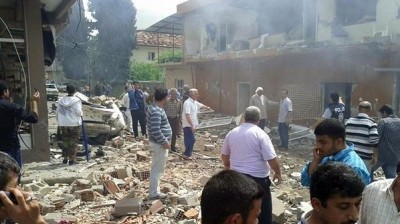 تفجيرات ضخمة على الحدود السورية التريكية توقع اكثر من 50 قتيل تركي