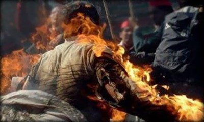 مجهولون يشعلون النيران في مواطن بكفرالشيخ