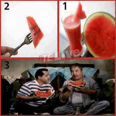 اي طريقة في اكل البطيخ تناسبك