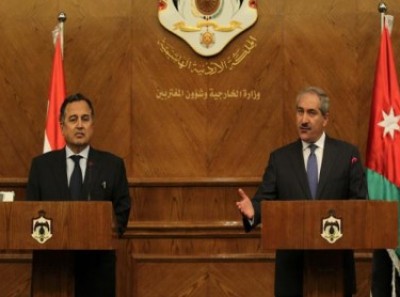 وزير الخارجية الأردني ناصر جودة بمؤتمر مع نظيره المصري اجتماع قادة الجيوش في الأردن ليس رد فعل على الكيماوي