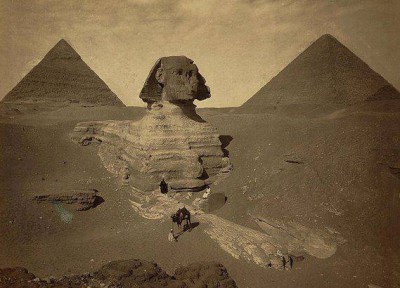 صورة نادرة للأهرام المصرية وأبو الهول