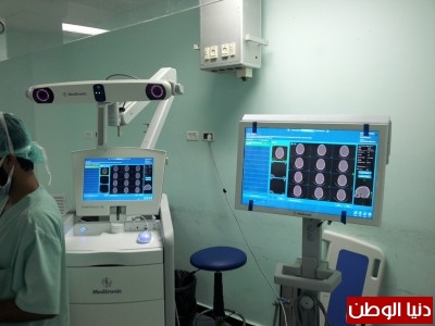 الصحة : إزالة جسم حديدي من دماغ مريض عشريني باستخدام جهاز تحديد الملاحة داخل الدماغ الأول على مستوى فلسطين