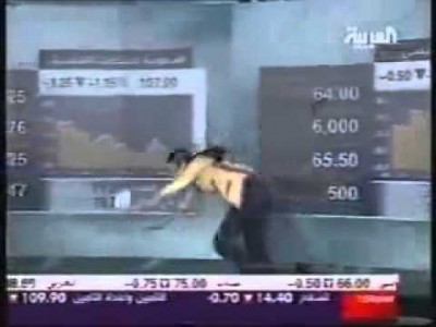 مذيعة الاخبار الاقتصادية بالعربية تسقط اثناء النشرة .. فيديو