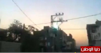 بالفيديو .. لحظة انفجار محول كهرباء فى مدينة غزة