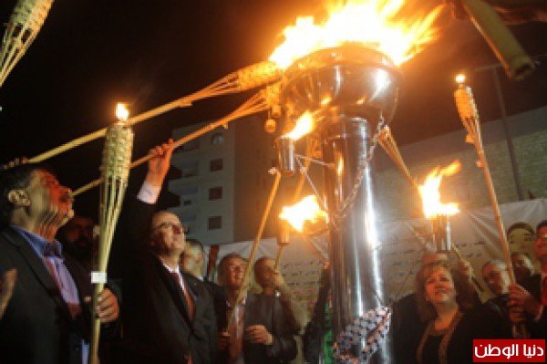 وزارة الاسرى والفعاليات الوطنية توقد "شعلة الحرية للاسرى للعام 2014" في رام الله