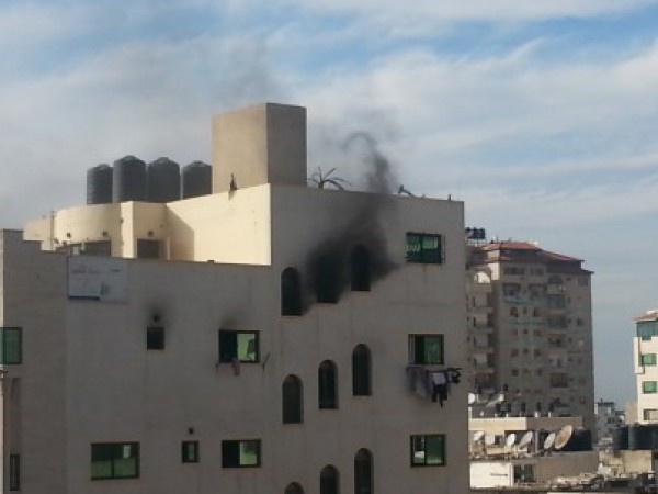 اندلاع حريق بشقة سكنية في غزة