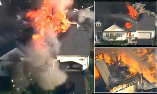 بالفيديو.. المحطات الأميركية تبث انفجار منزل على الهواء