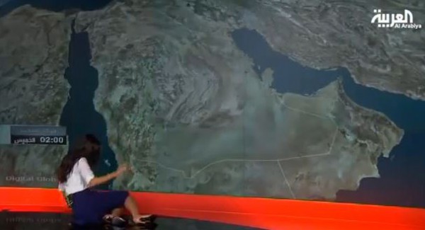 فيديو سقوط مذيعة العربية على الارض على الهواء مباشرة