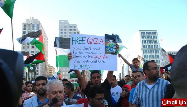 اعتصام برلين احتجاجا على العدوان الاسرائيلي على غزة