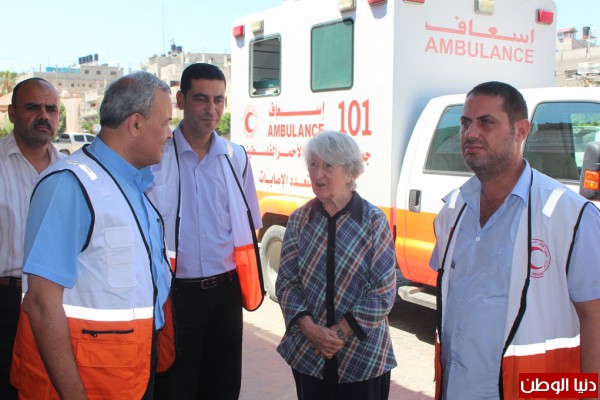 د.يونس الخطيب رئيس جمعية الهلال الاحمر الفلسطيني يزور قطاع غزة
