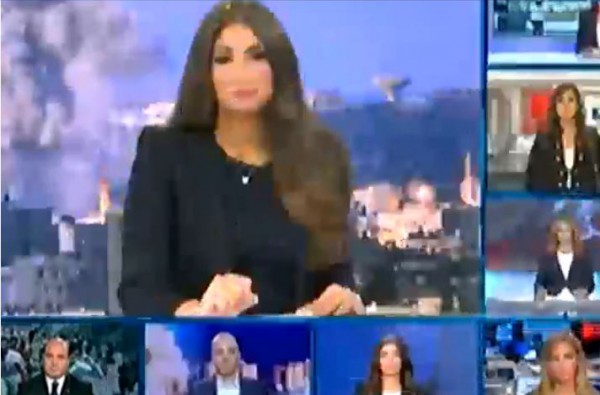 شاهد بالفيديو: النشرة الإخبارية الموحدة التي قدمتها 15 فضائية لبنانية تضامناً مع قطاع غزة