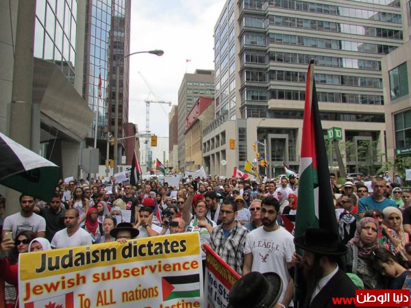 كندا : مسيرة حاشدة تطوف شوارع العاصمة أوتاوا تنديدا بالعدوان الإسرائيلي على غزة