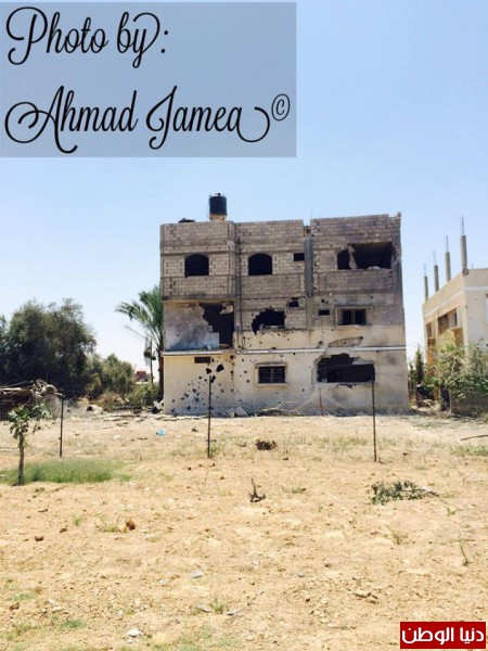 أثار القصف الإسرائيلي على شرق محافظة خان يونس