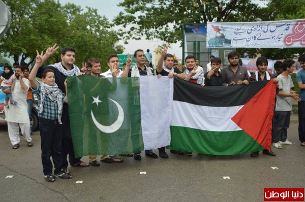 مظاهرات حاشدة في المدن الباكستانية تنديداً بالعدوان الإسرائيلي على الشعب الفلسطيني