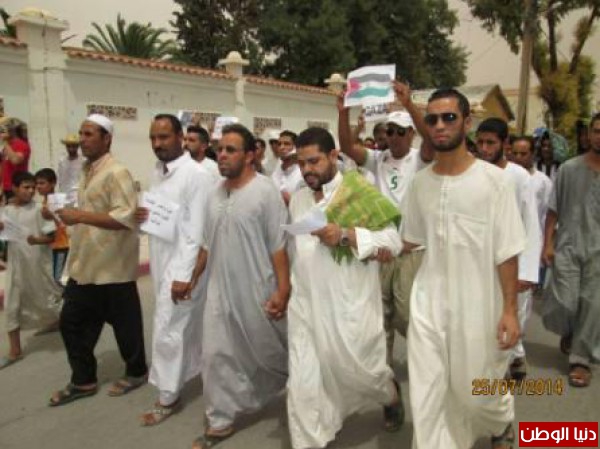 مسيرة تضامنية مع شعب غزة في المغرب