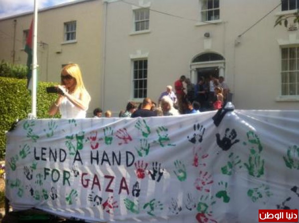 فعاليات تضامنية في إيرلندا تضامناً مع الشعب الفلسطيني تنديداً بالعدوان الإسرائيلي
