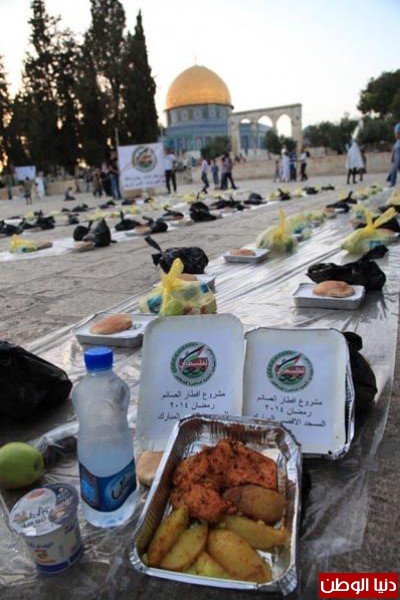 المبادرة العُمانية تفطر مئات الصائمين في باحات المسجد الأقصى المبارك