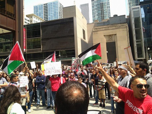 مظاهرة كبرى في واشنطن امام البيت الأبيض دعما لفلسطين