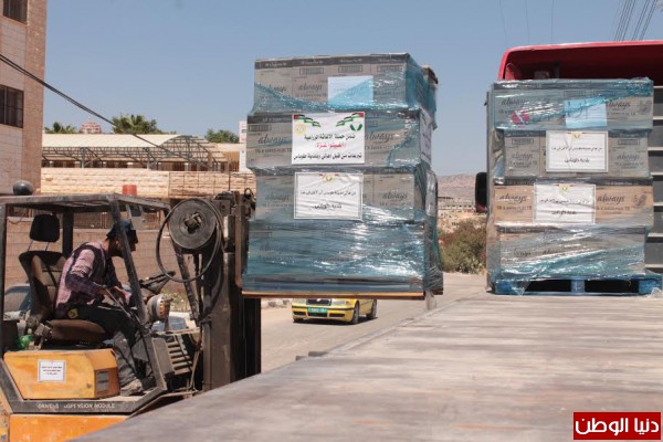 طوباس ترسل قافلة من المساعدات بالتعاون مع الإغاثة الزراعية