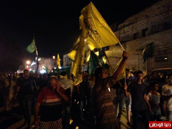 مسيرة حاشدة في مدينة جنين ابتهاجا بنصر المقاومه في غزة