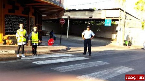 شٌرطة طولكرم حماية مرورية صباحية مسائية لسلامة الطلاب