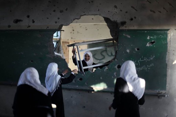في أول أيام الدراسة في غزة