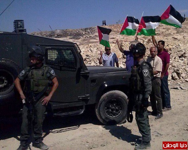 نشطاء الفصائل يتصدون لقرار الاحتلال القاضي بمصادرة أراضي بلدة  ابوديس