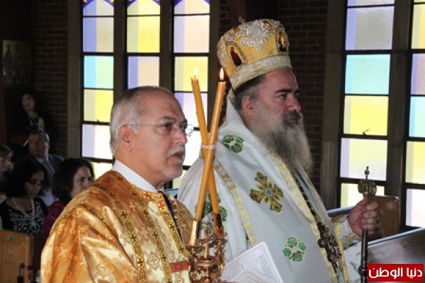 المطران عطاالله حنا يترأس قداسا احتفاليا كبيرا في كنيسة واشنطن الارثوذكسية